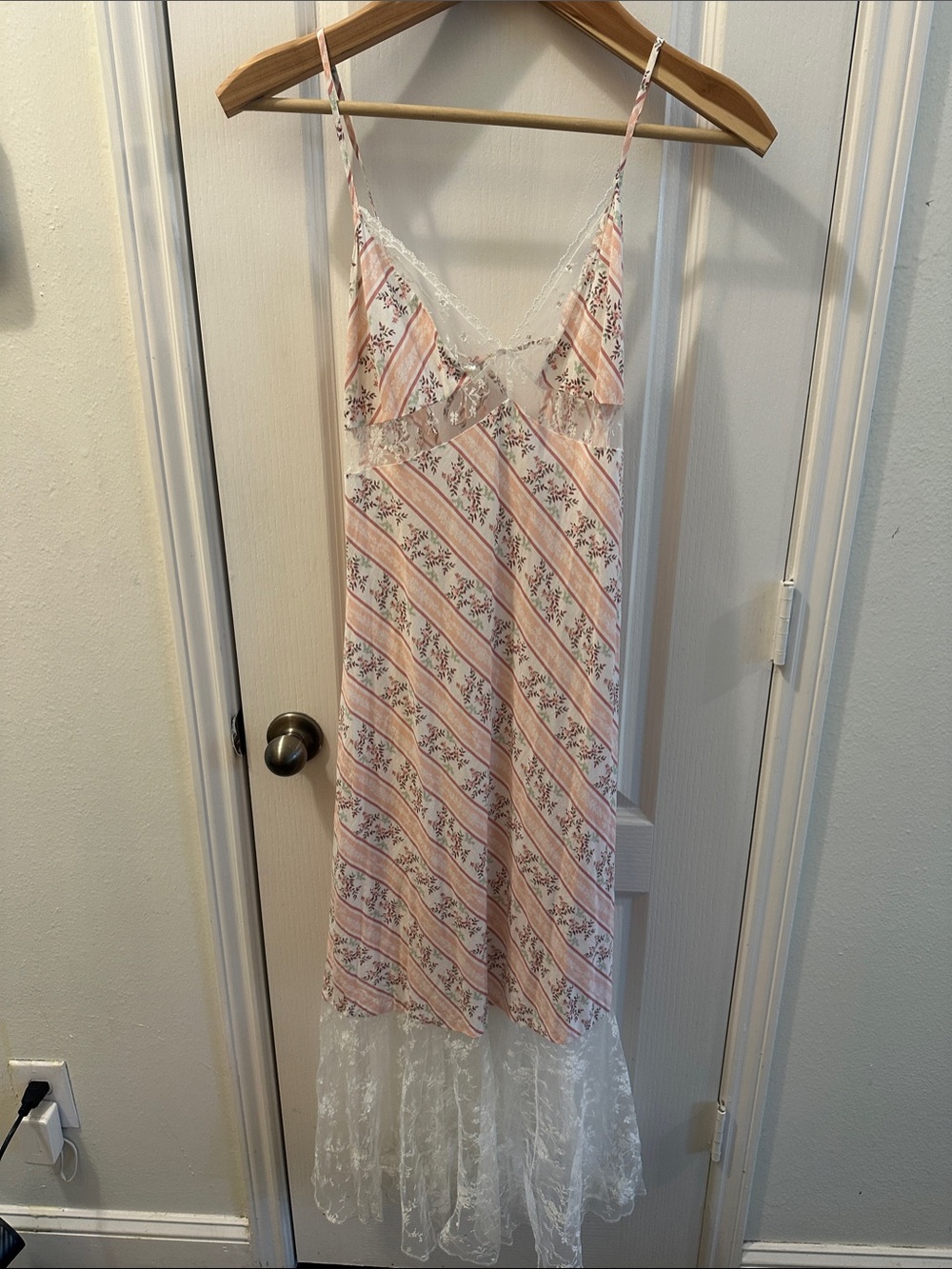 Vintage Victoria’s Secret Y2K Pink Lace Maxi Slip Dress Fairy Grunge